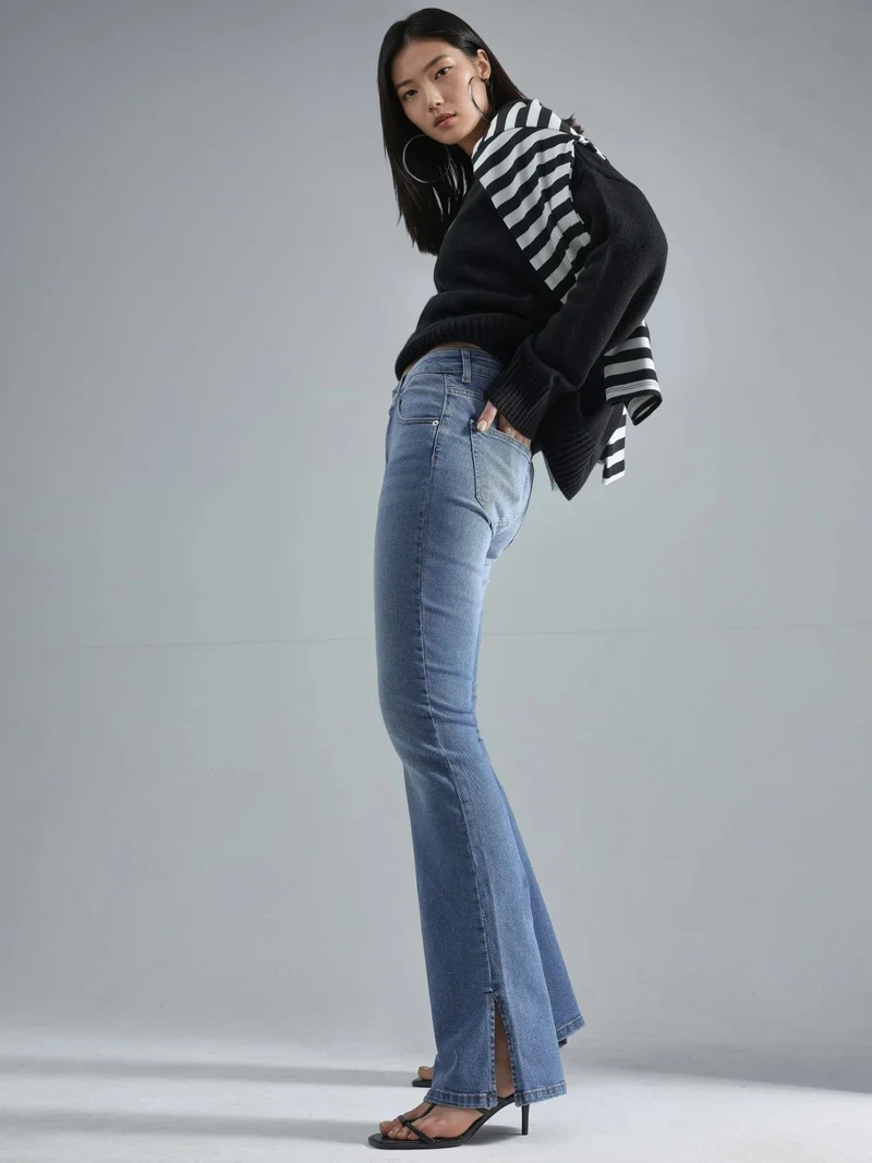 HICCUP SQUALO Flare Leg Denim Jeans